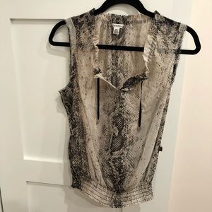 Calvin Klein Snake Print Sleeveless Top